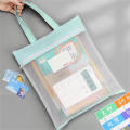 A4 size Document bag Reusable Mesh material Zipper closure File folders Transparent Storage bag for Student use Office storage. 