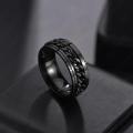 Fashion Charm Jewelry Ring Men Black Stainless Steel Rings.