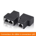 1 To 2 Ways Network LAN Cable Ethernet Female Cat6 RJ45 Splitter Connector Adapter UTP Cat7 5e Conector Switch Adapters Coupler. 