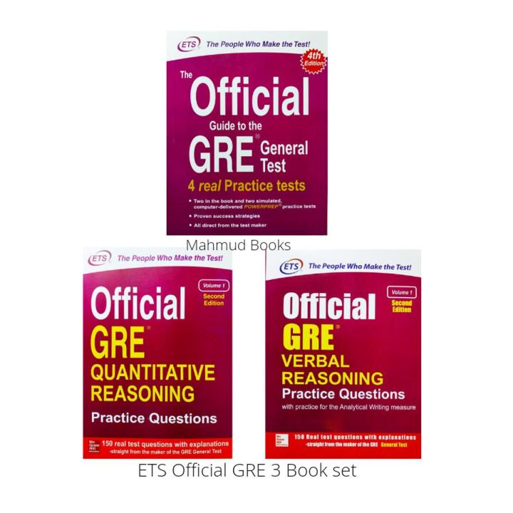  ETS The Official Guide To The GRE General Test (3 Book Set)