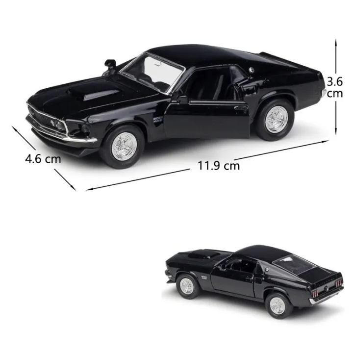 1/36%201969%20Ford%20Mustang%20Boss%20429%20Toy%20Car%20Model%20Simulation%20Alloy%20Diecast%20Vehicle%20Miniature%20Pull%20Back%20Collection%20Children%20Gifts%20-%20Image%202