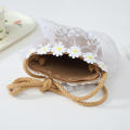 Straw Material Kids Beach Set Stylish Adjustable Size 2 Piece Girls Straw Hat Lightweight Lace Detail Summer Hat Bag Combo for Outdoor Activities Beachwear Summer Travel Sun Safety Girl’s.