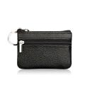 Mini Multi-color Genuine Leather Small Coin Purse Light Top Layer Cowhide Zipper Key Case Solid Color Coin Loose Money Bag. 