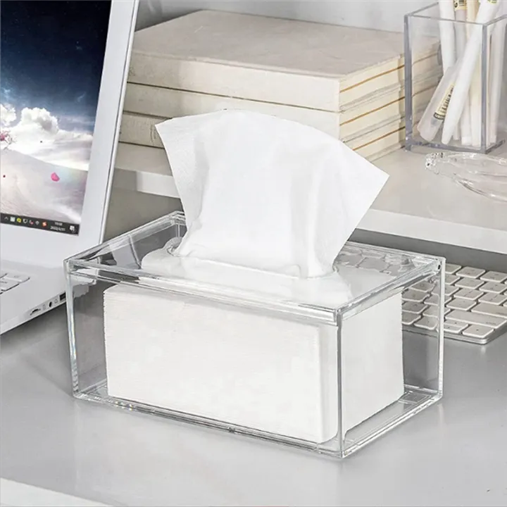 Acrylic%20Tissue%20Box%20Rectangular%20Transparent%20Tissue%20Box%20for%20Office,%20Home%20Bathroom%20Restaurant%20Lavatory%20Occasions%20-%20Image%203
