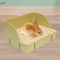Rabbit for Cage Small Animals Litter Tray Durable Corner Toilet Box for green pp mesh. 
