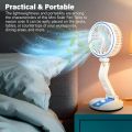 Rechargeable Multifunction Folding Fan With LED Light - LR Fan( 2 PCS ). 