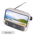 Mini Retro TV Wireless Bluetooth Speaker TV300 Portable Retro TV Wireless Bluetooth Speaker Phone Holder.