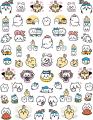 5/60pc paku rabbit nail stickers Nail Art Stickers Cute Cartoon Character Design Chiikawa Nail Decals 80*105mm adhesive stickers. 