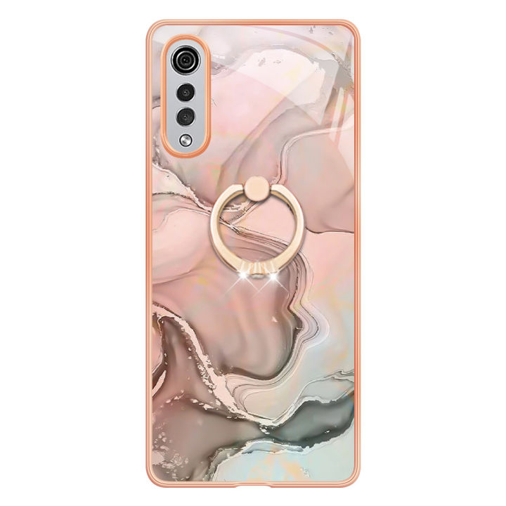 Marble%20Pattern%20Ring%20Holder%20Slim%20Phone%20Case%20For%20LG%20Velvet%204G%20/%20Velvet%205G%20/%20G9%20Velvet%20Phone%20Case%20Metal%20Kickstand%20Cover%20-%20Image%204