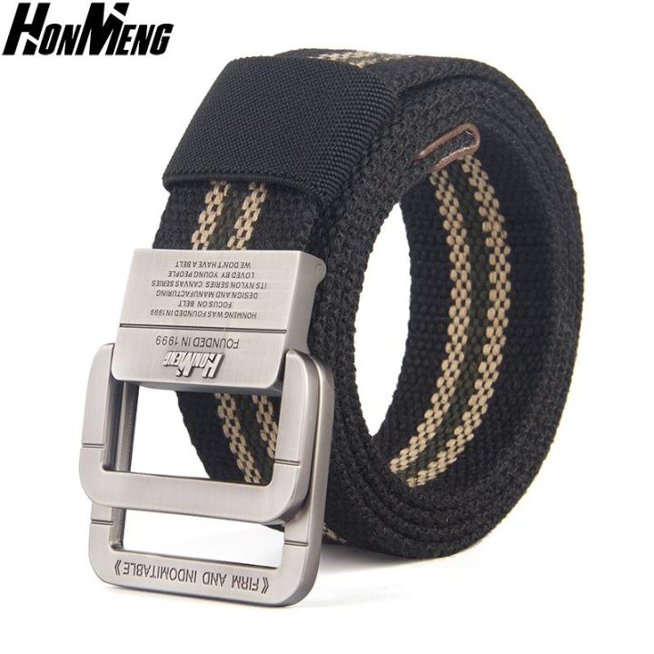 Korean%20Style%20Fashionable%20All-Matching%20Student%20Men's%20and%20Women's%20Belt%20Youth%20Double%20Ring%20Buckle%20Canvas%20Belt%20Fabric%20Student%20Jeans%20Belt%20-%20Image%202