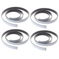 【Tech-savvy】 4pcs 1M Ribbon Magnet Magnetic Flexible Roller Strip Magnet Adhesive Strip 10X1.5mm. 