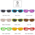 SO EI Fashion Small Rectangle Colorful Women Sunglasses Retro Candy Color Shades UV400 Men Square Yellow Purple Sun Glasses.