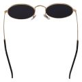 Oval Sungles Vintage Male Female Retro Sun Gles Round Eyewear S8006 Gold frame Black.