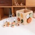 Wooden Activity Cube Toys Color Learning for Baby 1 2 3 Year Old Boys Girls. 
