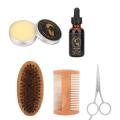 1, Premium Men's Beard Care Kit to 5, Men's Great ft Beard Oil + Comb + Brush + Scissors, perfect for Dad husband co-workers. 