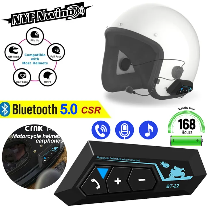 BT22 Bluetooth Motorcycle Helmet Headset Headphone Wireless