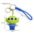 Toy Story Keychain Cute Three Eyes Alien Keyring Pendant Kawaii Disney Bag Accessories Decorative Gift Key Chain Girls.