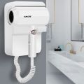 110V 220V Wall Mounted Hair Dryer 1300W Hotel Bathroom Hair Dryers Constant Temperature Dryer with Holder Base US/EU/UK/AU Plug. 