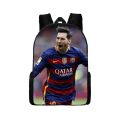 Messi star poster bag Ronaldo backpack poster bag student bag children's backpack Oxford double backpack school Bag.