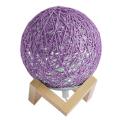 Twine Rattan Ball LED Desk Bedside Table Lamp Night Light Birthday Kids Gift. 
