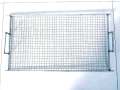 BBQ GRILL NET WITH HANDLE (ss), 24 inches/ 10 inches.