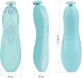 Baby Nail Trimmer Electric Safe Baby Nail Clippers Baby Nail File Kit, Trim Polish Grooming kit for Newborn Toddler or Adults Toes Fingernails, 6 Grinding Heads and LED Light, Meadow.