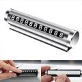 Aluminium Alloy Car Temporary Parking Plate Phone Number Display Card Plate Creative Roller Number Plate Car Styling Auto Accessories. 