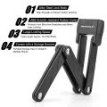 BENGGUO Bike Lock Portable Folding Lock for Bicycle Electric Bike Motorcycles with ABS Cover Strong Security Easy Carry 76.7cm Extended. 