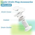 3Pack Replacement Drain Plug for Coolers, 1.5 Inch Shaft Length, Includes Gasket and Drain Cap. 