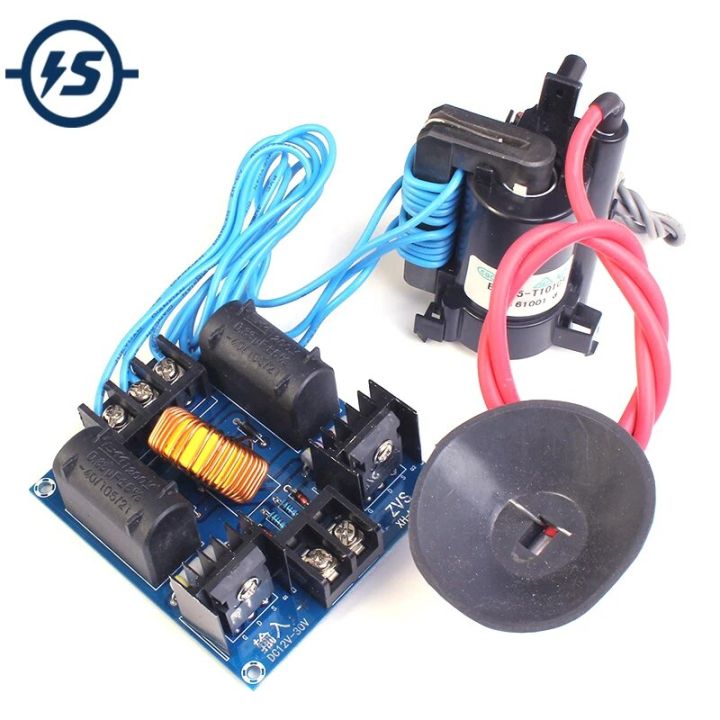 【Hey my home】ZVS Tesla Coil Genrator High Voltage Discharge Flyback Generate Module 12-30V 60-300W Long Arc 10A