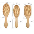 Bamboo Combs Massage Hair Brush Anti-Static Tangles Curly Hair Reduce Women Hair Loss Improve Scalp Health Styling Tools.