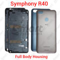 For Symphony R40 Full Body Housing With Camera Glass (LCD Frame, Side/Middle Frame, Back Panel/Backshell). 