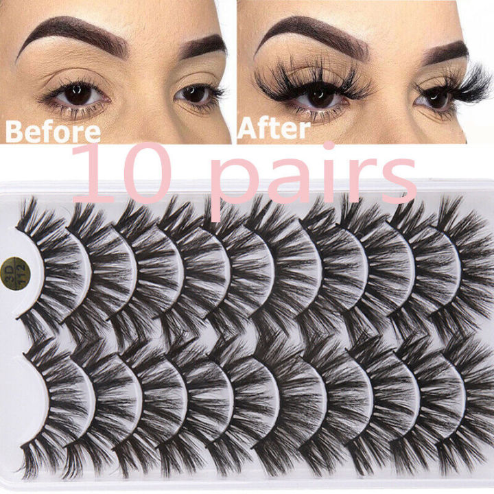 10%20Pairs%203D%20Faux%20Mink%20Lashes%20Fluffy%20Soft%20Wispy%20Volume%20Natural%20Long%20False%20Eyelashes%20Reusable%20Eye%20Lashes%20Makeup%20-%20Image%204