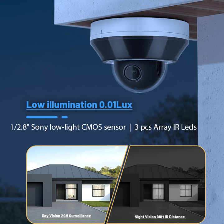 Vikylin%206MP%202.8-8mm%203X%20Zoom%20PTZ%20Dome%20Security%20IP%20Camera%20For%20Hikvision%20Compatible%20POE%20With%20MIC%20Human%20Vehicle%20Detection%20Home%20CCTV%20-%20Image%205