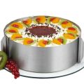 6-12 Inch Adjustable Stainless Steel Dessert Cake Mold Circle Baking Round Mousse Ring Mould Kitchen Decorating Tool. 