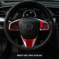 Car Steering Wheel Cover Interior Trim Panel for 10Th Gen 2020 2019 2018 2017 2016 - Red. 