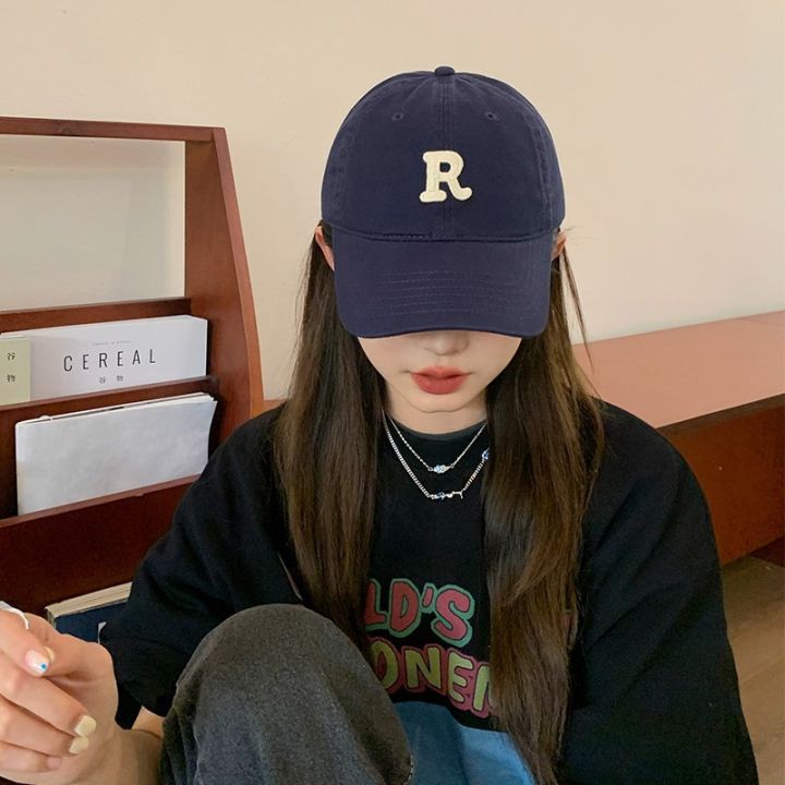 RStandard Peaked Cap Anti-DDoS Sun Hat Women's Big Head Circumference Slimming Face Little Wild Korean Style Soft Top Fashion Couple