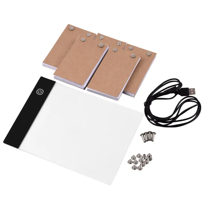 Portable%20Flip%20Book%20Kit%20with%20Light%20Pad%20Tablet%20LED%20Light%20Box%203%20Level%20Brightness%20Control%20300%20Sheets%20Flipbook%20Paper%20with%20Binding%20Screws%20for%20Tracing%20and%20Drawing-#2%20-%20Image%206