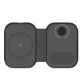 F20 3 in 1 15W Multi-function Magnetic Folding Wireless Charger for iPhone Series & Apple Watches & AirPods(Black). 