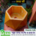 Bowl Shape Golden Color Concrete Made Mini Flower Tob of Show Peace - 01 pcs / সোনার বাটি / সিমেন্টের তৈরি বাটি শেপের সোনালি রঙ বড় সাইজ ফুলের টব বা শো-পিচ. 