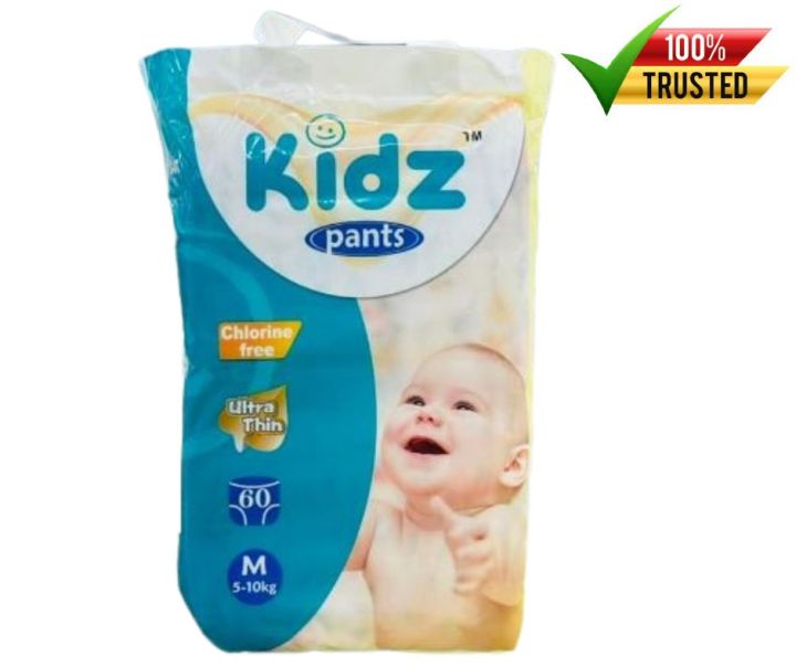 Kidz Baby Diaper Pant System Size -M (5-10 kg) -60Pcs