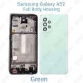 For Samsung Galaxy A52 A52s Full Body Housing (Side Frame + Back Panel Housing + Camera Glass Back shell) Replacement Spare Parts. 