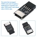 ARELENE USB 2.0 Front Panel Header USB 9Pin to USB 2.0 Type-E Internal Adapter Motherboard Plug Adapter. 