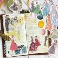 240 Pcs Vintage Washi Stickers for Journaling Supplies, Retro Style Ladies Scrapbook Stickers Scrapbooking Supplies. 