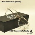 New Men Fashion Eyeglasses Best Reading glasses Classic New Design Transparent glass Best Premium Quality Man Endgame Cutout White -Eyeglass Glass Latest Trends Eye Glass Frame Unisex.
