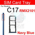 Realme C17 Sim Tray Micro SD Card Slot with Sim Ejector Pin Replacement Part. 