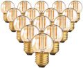 G40 LED Filament Mini Globe Light Bulb 1W Gold Warm White 2200K Amber Class 110-220V E27 Candelabra Bulb for Outdoor Living Room. 