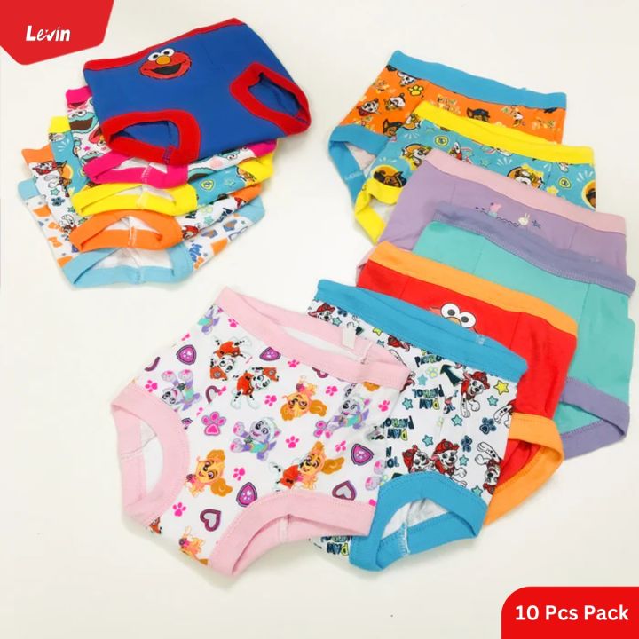 10 Pcs Pack Assorted Boys Girls Padded Cloth Nappy Waterproof Reusable Potty Training Cotton Underpants For Baby From Levin