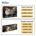 Netac DDR4 RAM 8GB 3200MHz Gaming Memory Support Motherboard Desktop DDR4 8gb ram for desktop. 
