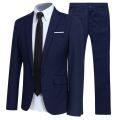 Men's British Style Blazers Sets Men Wedding Nightclub Slim Fit Fashion Suit Coats And Pants Two-piece Set. 